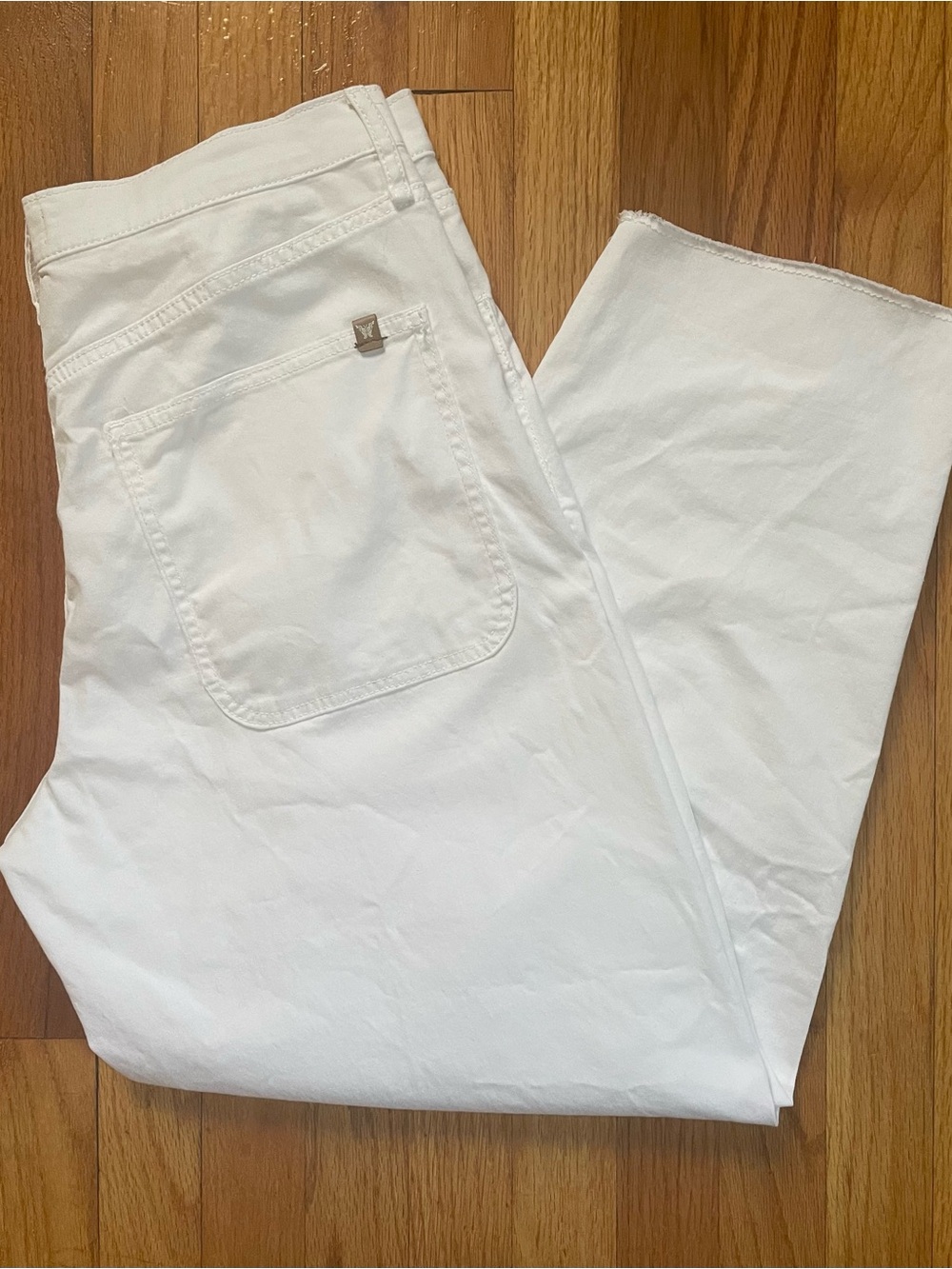 Jessica Simpson White Summer Casual Straight Leg Pants Pockets Women’s Size  12